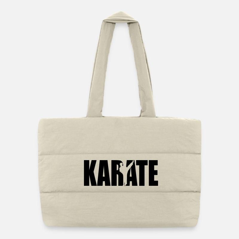 Classic Karate Design – Strength & Discipline Puffer Shopping Bag