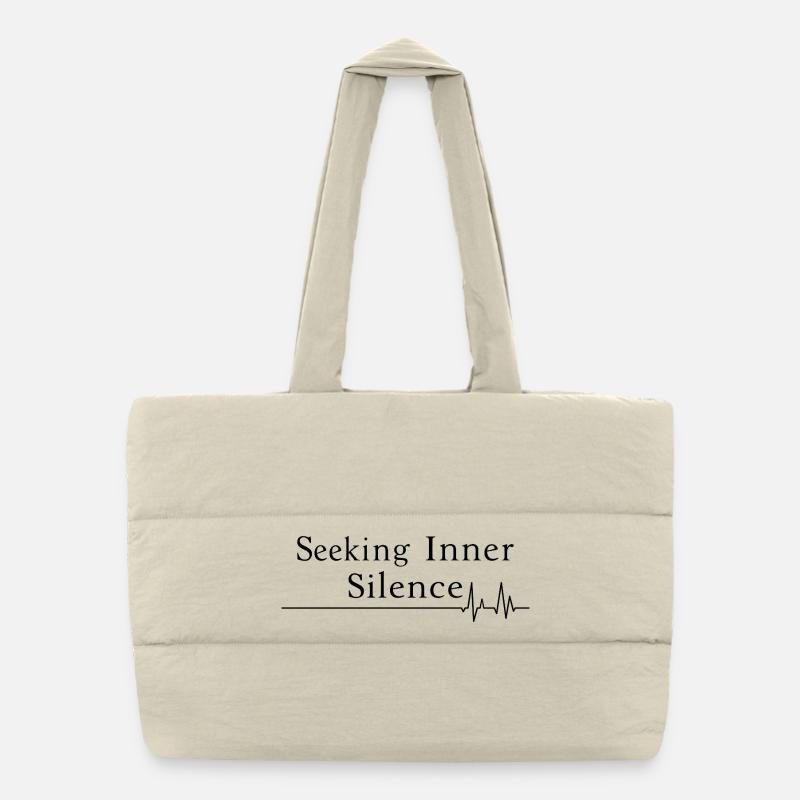 Seeking Inner Silence Ruhe finden Puffer-Einkaufstasche