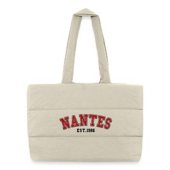 Nantes fondée en 1986 - Sac shopping matelassé - blanc naturel - Devant