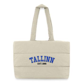 Tallinn Fondée en 1986 - Sac shopping matelassé - blanc naturel - Devant
