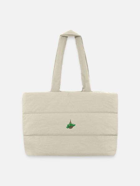 Zimmerpflanze - Gesteppte Shopping Bag - Naturweiß