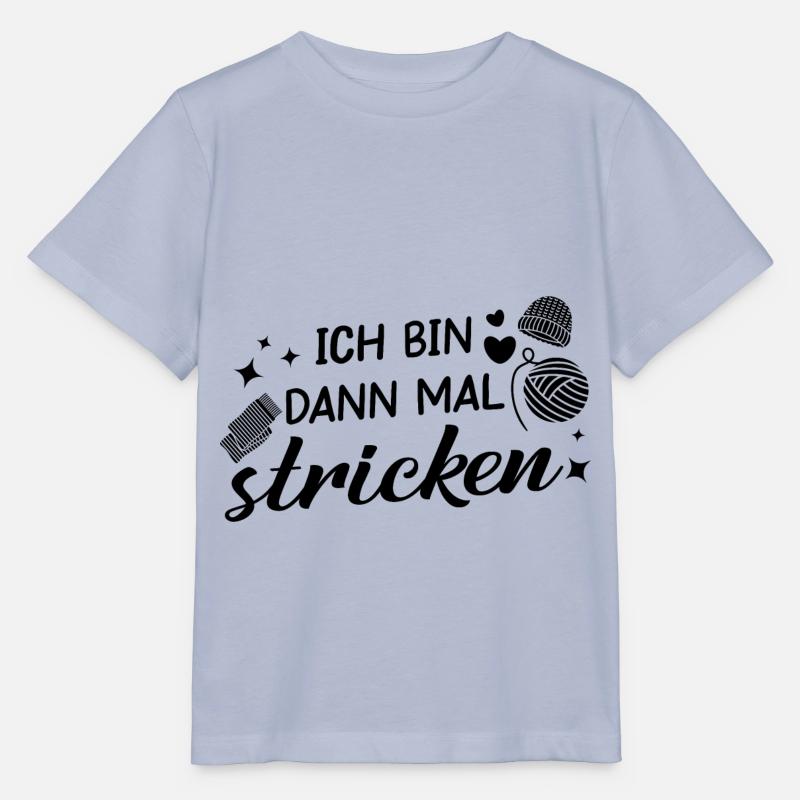 Ich bin dann mal stricken Wolle Häkeln Spruch - Stanley/Stella Kinder T-Shirt MINI CREATOR - Lavendel-Violett