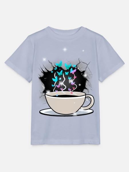 Kaffee Kaffeetasse Koffein - Stanley/Stella Kinder T-Shirt MINI CREATOR  - Lavendel-Violett