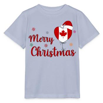 Joyoux Noel Christmas Canada Flag Heart - Stanley/Stella MINI CREATOR Kids’ T-Shirt - lavender-violet - Front - Braiden (125cm)