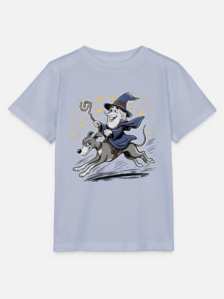 Zauberer reitet Windhund für Magier und Zauberfans - Stanley/Stella Kinder T-Shirt MINI CREATOR - Lavendel-Violett