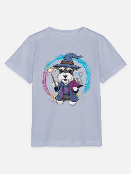 Magischer Zwergschnauzer im Zauberer Outfit - Stanley/Stella Kinder T-Shirt MINI CREATOR - Lavendel-Violett