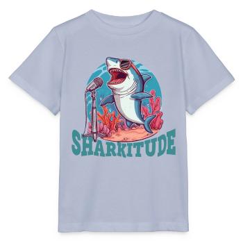 Sharkitude Shark Singing With Attitude - Stanley/Stella MINI CREATOR Kids’ T-Shirt - lavender-violet - Front - Braiden (125cm)