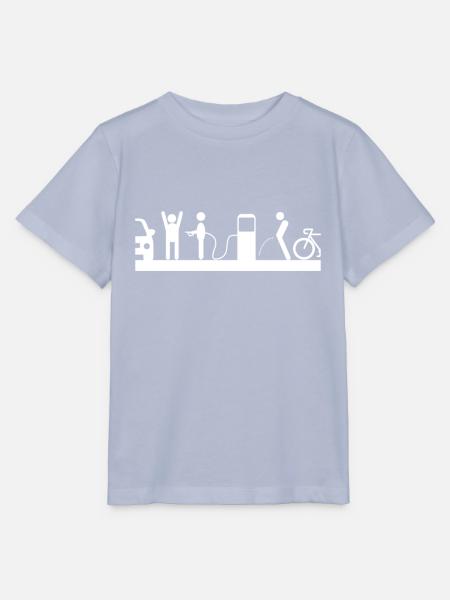Lustiges Fahrrad Auto Tankstellen Design Geschenk - Stanley/Stella Kinder T-Shirt MINI CREATOR - Lavendel-Violett
