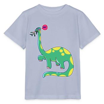 Dinosaurier hat schlechte Laune - Stanley/Stella Kinder T-Shirt MINI CREATOR  - Lavendel-Violett - Vorne - Braiden (125cm)