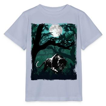 Schwarzer Panther im Dschungel - Stanley/Stella Kinder T-Shirt MINI CREATOR  - Lavendel-Violett - Vorne - Braiden (125cm)