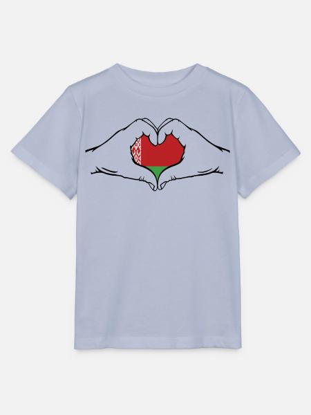 Belarus Flagge Herzform - Stanley/Stella Kinder T-Shirt MINI CREATOR - Lavendel-Violett