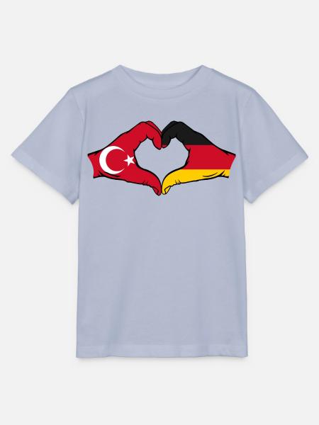 Türkei Deutschland Herzform mit Hände - Stanley/Stella Kinder T-Shirt MINI CREATOR - Lavendel-Violett