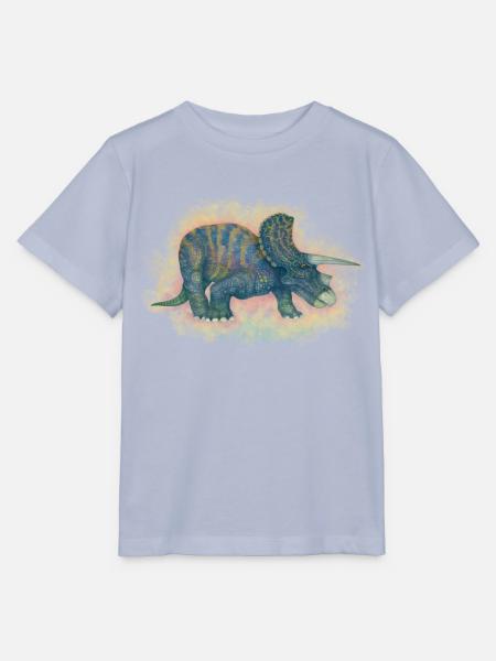 Gehörnte Dinosaurier - Stanley/Stella Kinder T-Shirt MINI CREATOR - Lavendel-Violett