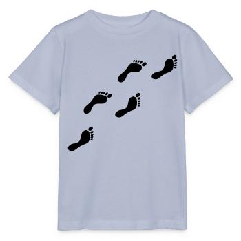 Footprints - Fussabdrücke - Fußabdruck - Stanley/Stella Kinder T-Shirt MINI CREATOR  - Lavendel-Violett - Vorne - Braiden (125cm)