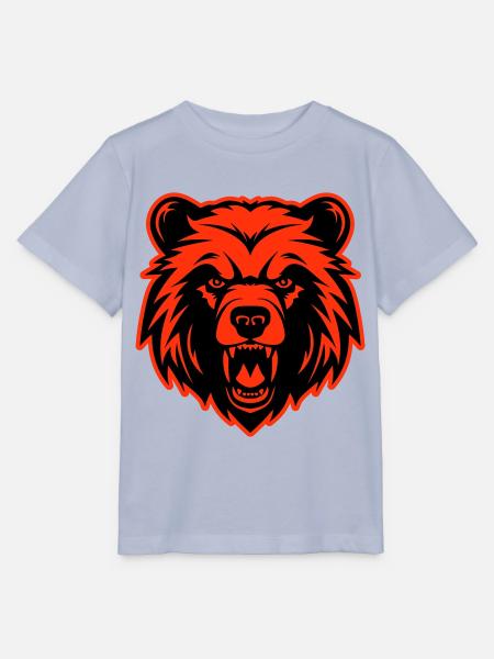 Bär Kopf - Stanley/Stella Kinder T-Shirt MINI CREATOR  - Lavendel-Violett