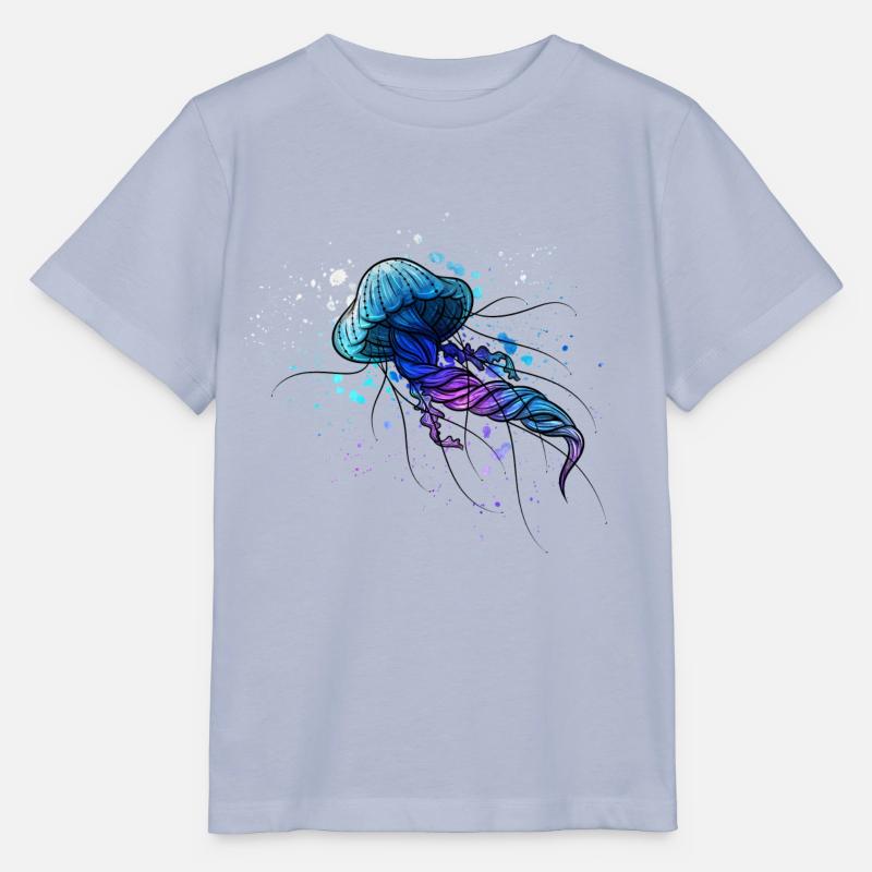 Wunderschöne bunte Qualle - Stanley/Stella Kinder T-Shirt MINI CREATOR  - Lavendel-Violett
