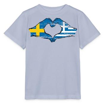 Suède Grèce Drapeau Mains Coeur Forme Utilisé - T-shirt bio MINI CREATOR Stanley/Stella Enfant - lavande-violet - Devant - Braiden (125cm)