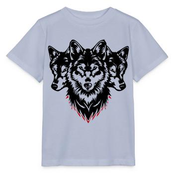 Wolf Head Pack - Stanley/Stella MINI CREATOR Kids’ T-Shirt - lavender-violet - Front - Braiden (125cm)
