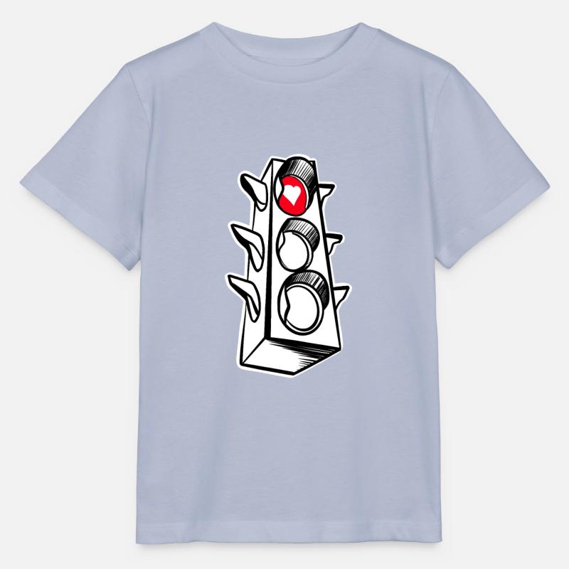 Rote Ampel Herz - Stanley/Stella Kinder T-Shirt MINI CREATOR  - Lavendel-Violett
