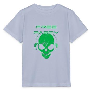 Free party - skull sound system - Stanley/Stella MINI CREATOR Kids’ T-Shirt - lavender-violet - Front - Braiden (125cm)