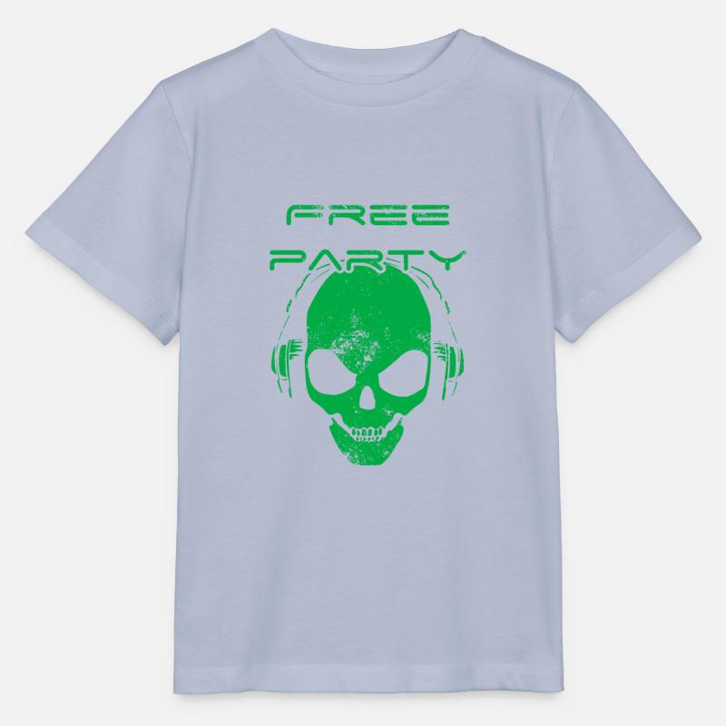 Free party - skull sound system - T-shirt bio MINI CREATOR Stanley/Stella Enfant - lavande-violet