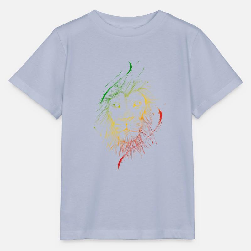 Vert jaune rouge drapeau Tête de lion sketchy - T-shirt bio MINI CREATOR Stanley/Stella Enfant - lavande-violet