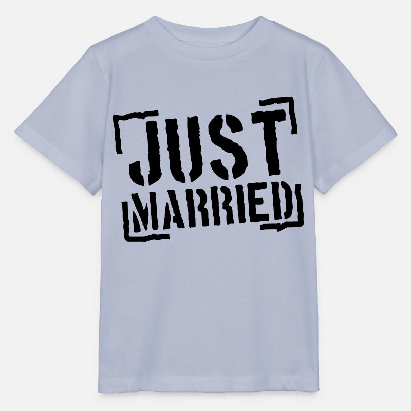 Just Married Stamp Design - T-shirt bio MINI CREATOR Stanley/Stella Enfant - lavande-violet