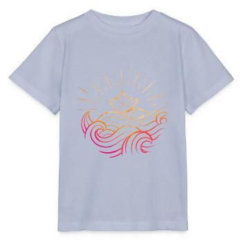 Origami paper boat - Stanley/Stella MINI CREATOR Kids’ T-Shirt - lavender-violet - Front - Braiden (125cm)