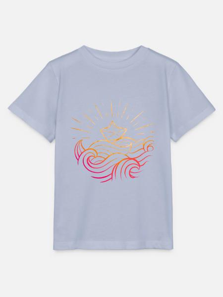 Origami-Papierboot - Stanley/Stella Kinder T-Shirt MINI CREATOR - Lavendel-Violett