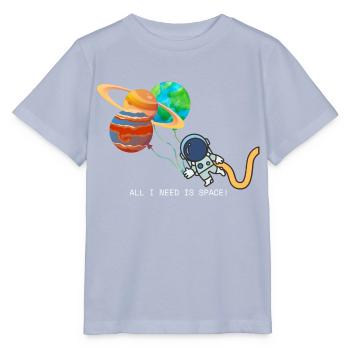 Astronaut - ALL I NEED IS SPACE Weltall Raumschiff - Stanley/Stella Kinder T-Shirt MINI CREATOR  - Lavendel-Violett - Vorne - Braiden (125cm)