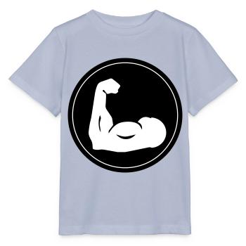 Icône d’haltère musculaire - T-shirt bio MINI CREATOR Stanley/Stella Enfant - lavande-violet - Devant - Braiden (125cm)