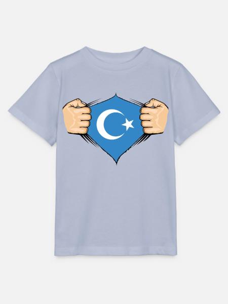 Uiguren Flagge Design - Stanley/Stella Kinder T-Shirt MINI CREATOR - Lavendel-Violett