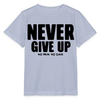 never give up no pain no gain - Stanley/Stella MINI CREATOR Kids’ T-Shirt - lavender-violet - Front - Braiden (125cm)