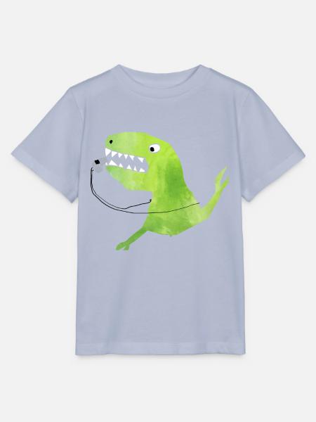 Fussball-Dino: Pfiff vom Schiri Dinosaurier - Stanley/Stella Kinder T-Shirt MINI CREATOR - Lavendel-Violett
