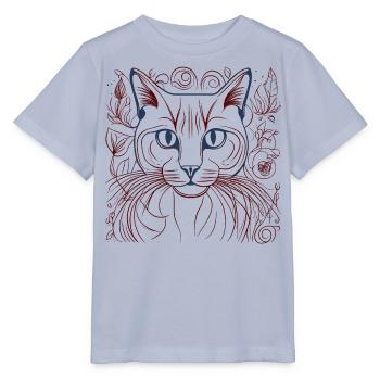 Chat Chat Tigre - T-shirt bio MINI CREATOR Stanley/Stella Enfant - lavande-violet - Devant - Braiden (125cm)