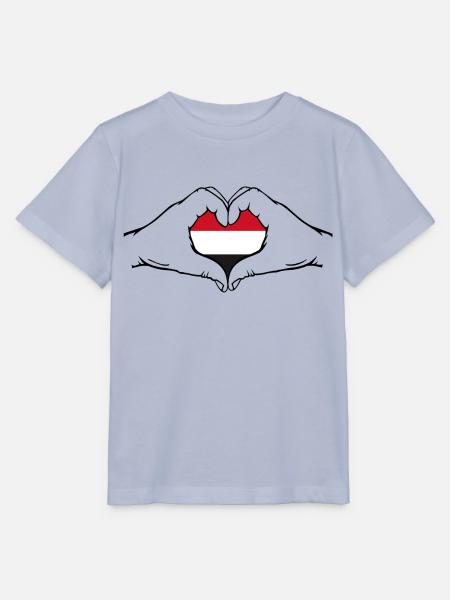 Jemen Flagge Herzform - Stanley/Stella Kinder T-Shirt MINI CREATOR - Lavendel-Violett