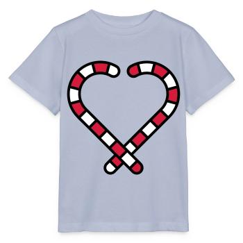 Candy Cane Heart - Stanley/Stella MINI CREATOR Kids’ T-Shirt - lavender-violet - Front - Braiden (125cm)