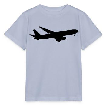 airplane silhouette - Stanley/Stella Kinder T-Shirt MINI CREATOR  - Lavendel-Violett - Vorne - Braiden (125cm)