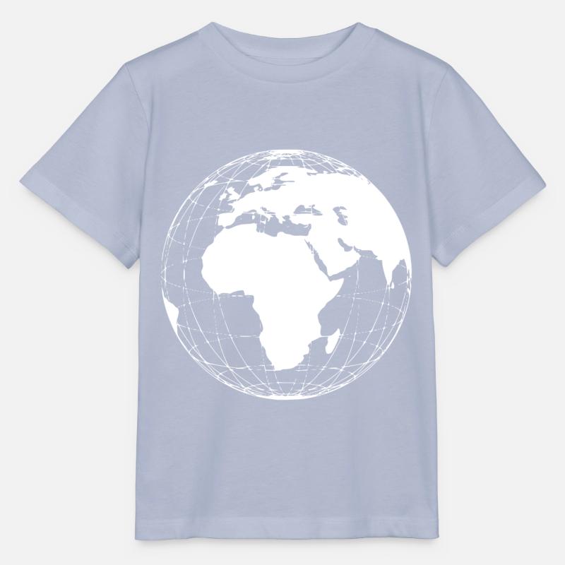 Globe - Globe terrestre blanc Planète Terre - T-shirt bio MINI CREATOR Stanley/Stella Enfant - lavande-violet
