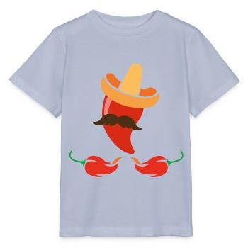 Mexican hat with chili peppers - Stanley/Stella MINI CREATOR Kids’ T-Shirt - lavender-violet - Front - Braiden (125cm)