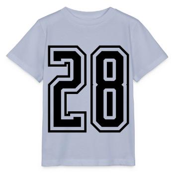 28 Numéro de numéro - T-shirt bio MINI CREATOR Stanley/Stella Enfant - lavande-violet - Devant - Braiden (125cm)