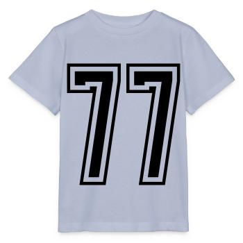 77 Numéro de numéro - T-shirt bio MINI CREATOR Stanley/Stella Enfant - lavande-violet - Devant - Braiden (125cm)