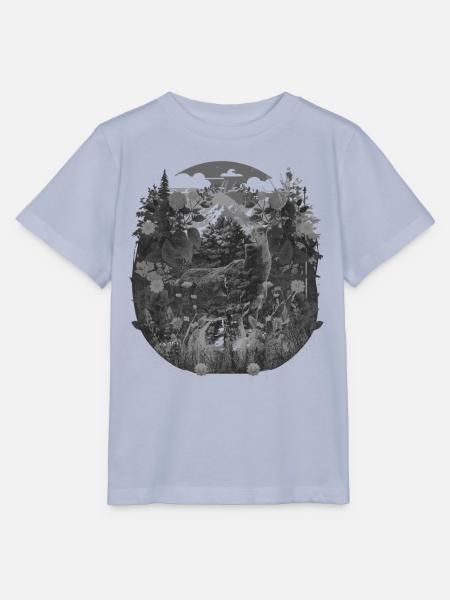 Vintage Hirsch Retro 80er Wild Rotwild Finnland - Stanley/Stella Kinder T-Shirt MINI CREATOR - Lavendel-Violett