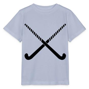 Hockeyschläger überkreuzt Geschenkidee - Stanley/Stella Kinder T-Shirt MINI CREATOR  - Lavendel-Violett - Vorne - Braiden (125cm)