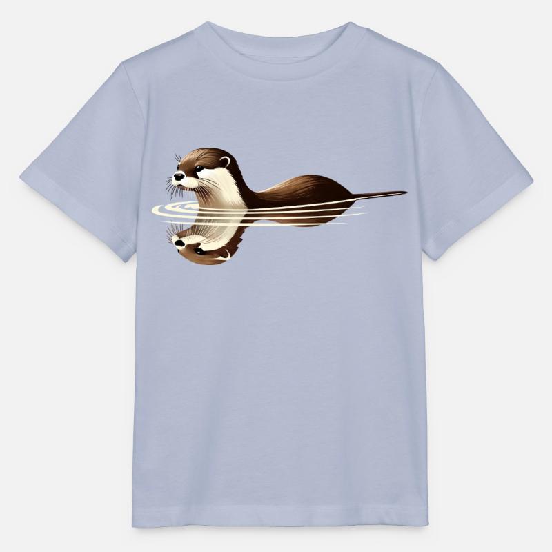 Loutre de rivière eurasienne - T-shirt bio MINI CREATOR Stanley/Stella Enfant - lavande-violet