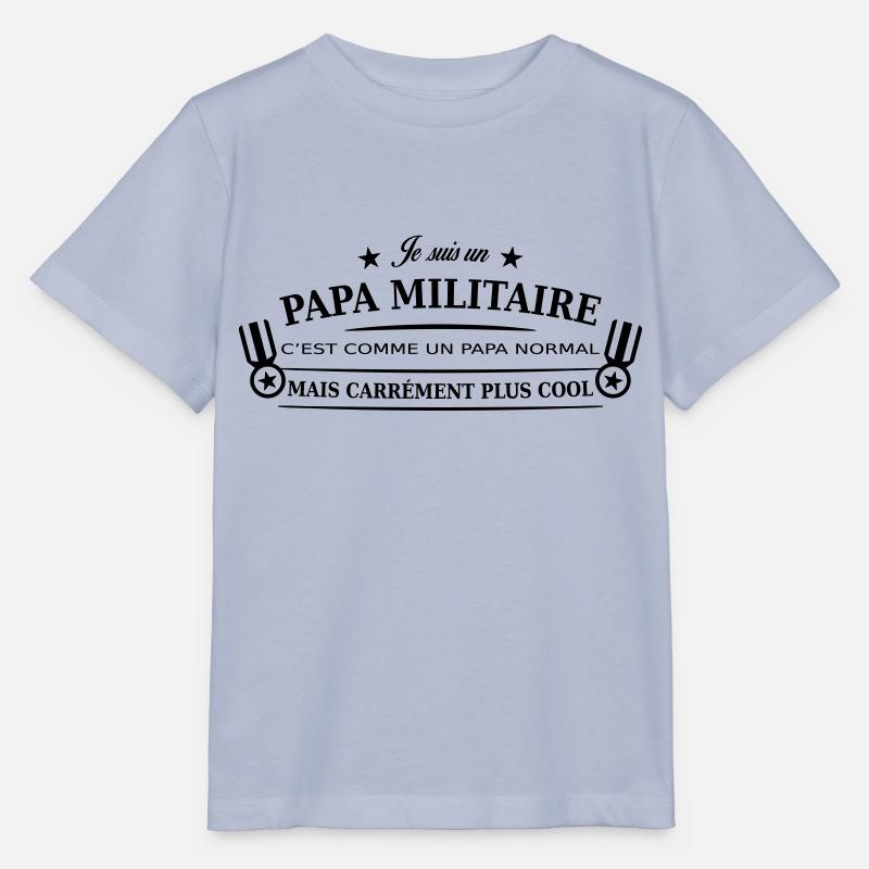 papa militaire - T-shirt bio MINI CREATOR Stanley/Stella Enfant - lavande-violet