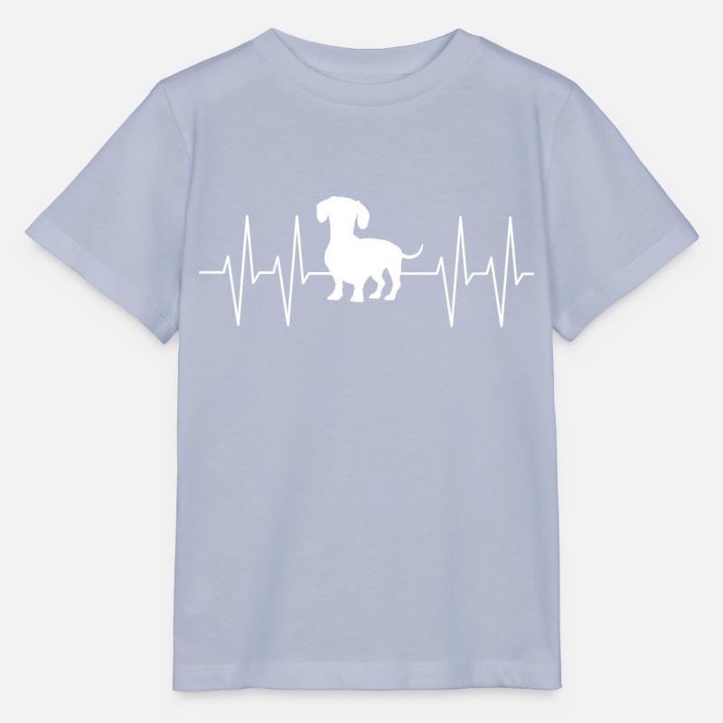 Teckel Teckel avec ligne de cœur mon teckel - T-shirt bio MINI CREATOR Stanley/Stella Enfant - lavande-violet