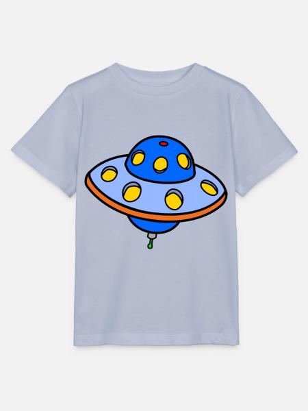 Alien fliegende Untertasse - Stanley/Stella Kinder T-Shirt MINI CREATOR - Lavendel-Violett