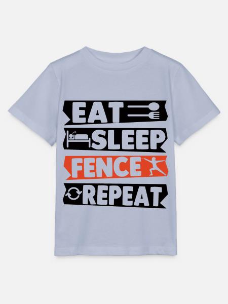 Eat Sleep Fence Repeat - Stanley/Stella Kinder T-Shirt MINI CREATOR  - Lavendel-Violett