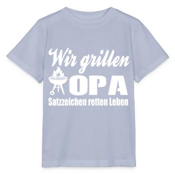 Wir grillen Opa - Satzzeichen retten Leben [white] - Stanley/Stella Kinder T-Shirt MINI CREATOR  - Lavendel-Violett - Vorne - Braiden (125cm)